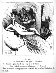 The Birth of the Little Cabinet Maker, karikatur i 